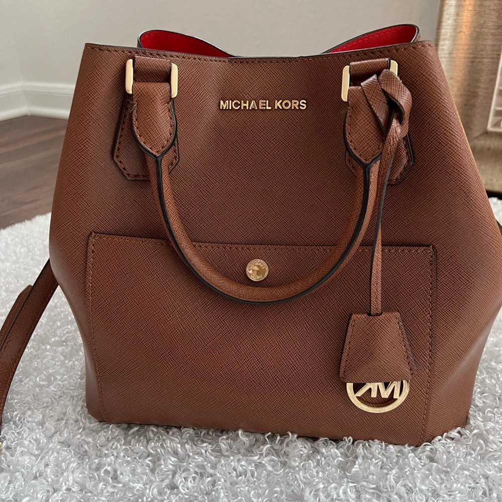 Mk brown leather purse